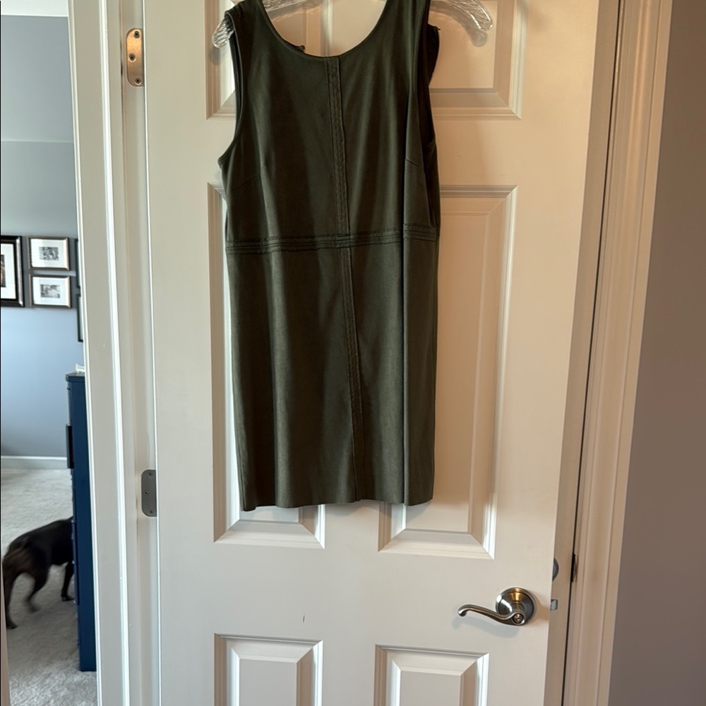 Kensie Green Sheath Dress Scoop Neck Sleeveless